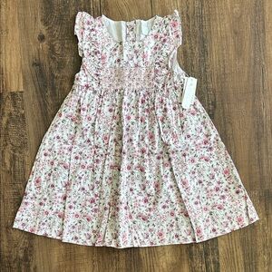 Edgehill Collection Pink Floral smocked Kids Dress